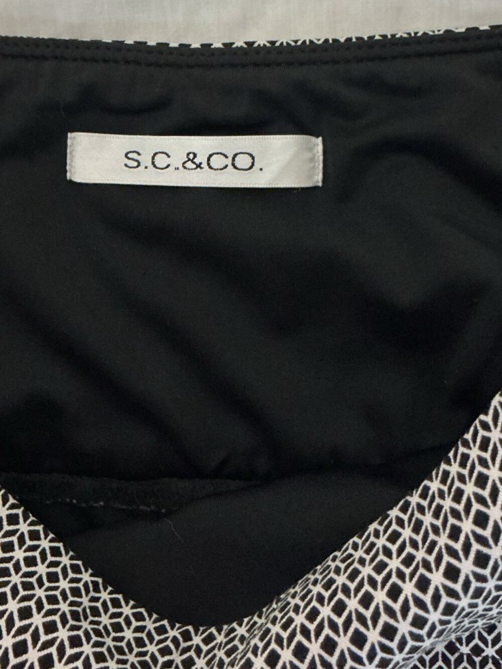 SC&CO/Skort/Womens S/Black White Geometric Athletic Pockets Stretch Casual Chic - Picture 3 of 7